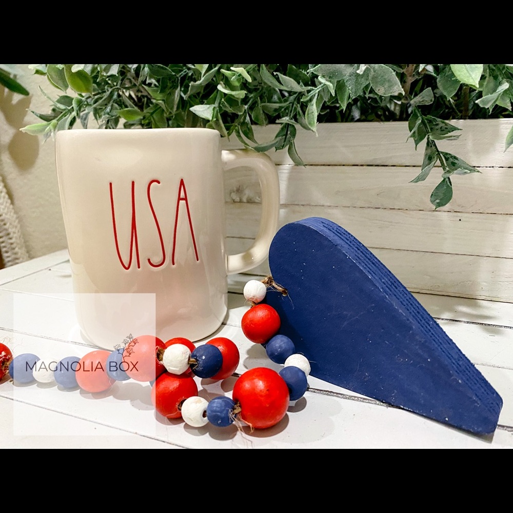 Rae Dunn White “USA” Mug